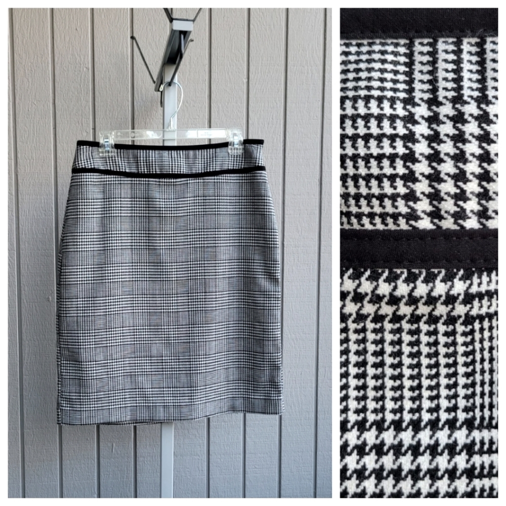 Covington | Plaid Poly Rayon Spandex Skirt Work Wear Hidden Side Zip Large